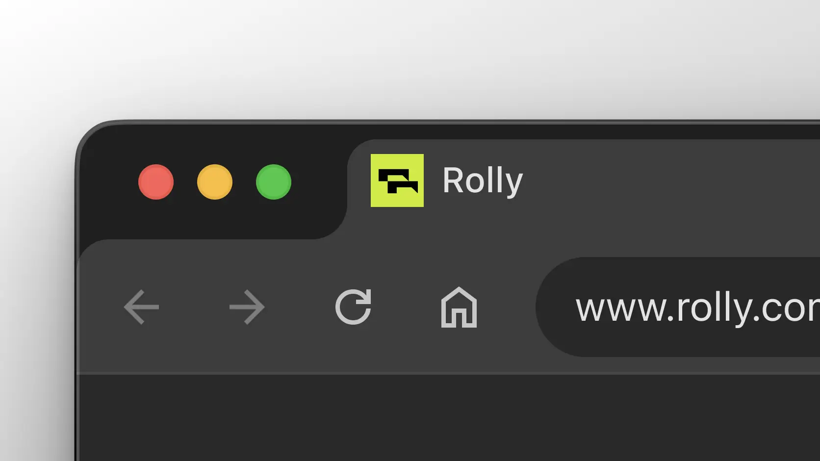 The Rolly icon in a browser tab